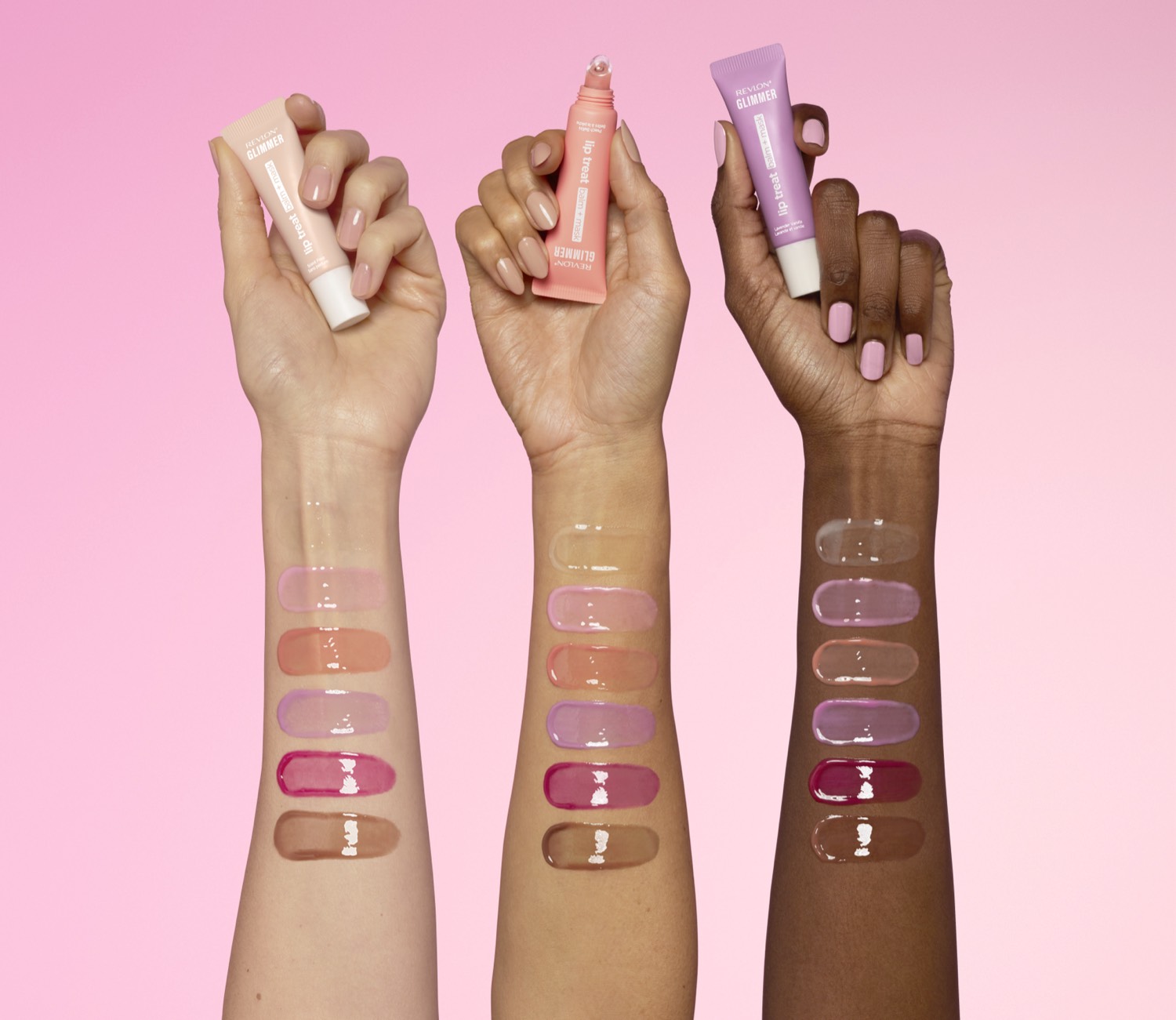 Glimmer Lip Treat Balm + Mask — arm swatches